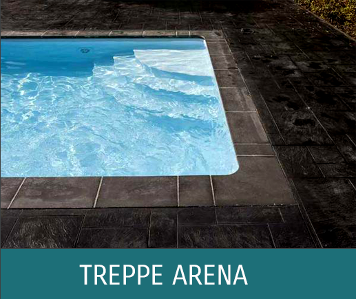 Poolbau mit Treppe "Arena"